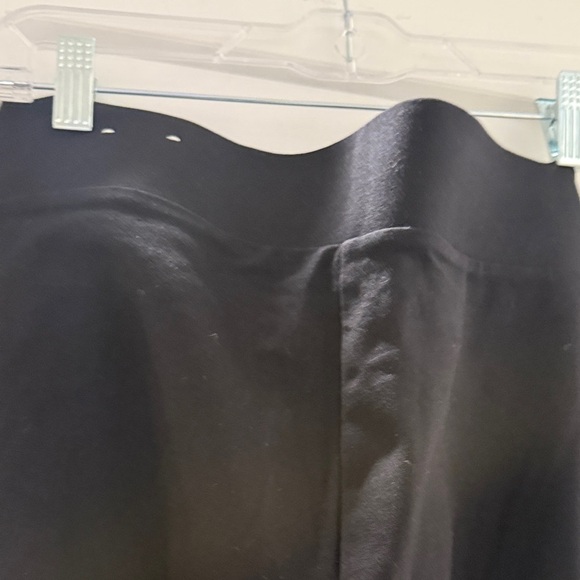 LOFT High Rise Black Tuxedo Faux Leather Edged Leggings - Picture 7 of 8